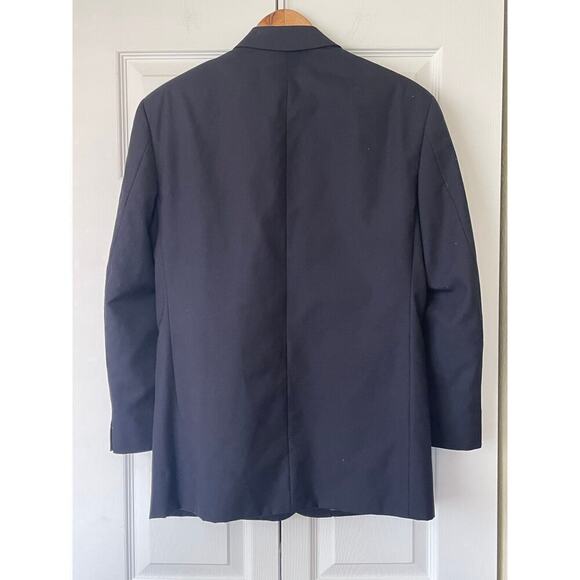 Hardy Amies Navy Blue 100% Wool Blazer Jacket with Gold Buttons • Size 36R - Picture 2 of 7